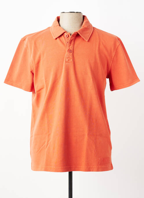 Polo tissage jersey manches courtes orange MOUSQUETON homme