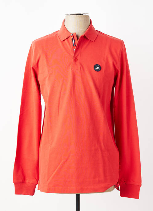 Polo manches longues manches longues rouge BERMUDES homme