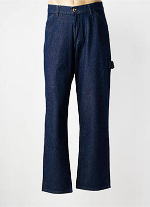 Jeans coupe droite fermeture zippée sous rabat boutonné taille normale bleu SAINT JAMES homme