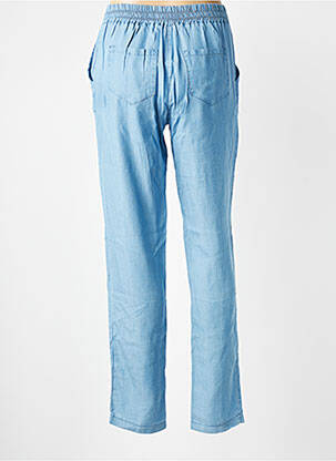 Pantalon droit tissage popeline taille normale bleu LA FEE MARABOUTEE femme
