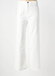 Jeans coupe large stretch taille normale blanc LA FEE MARABOUTEE femme