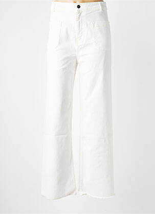 Jeans coupe large stretch taille normale blanc LA FEE MARABOUTEE femme