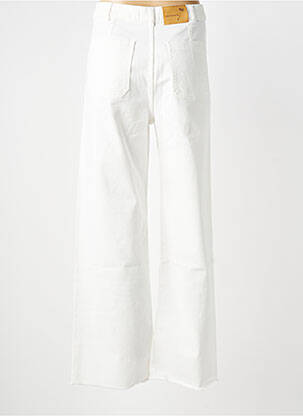 Jeans coupe large stretch taille normale blanc LA FEE MARABOUTEE femme