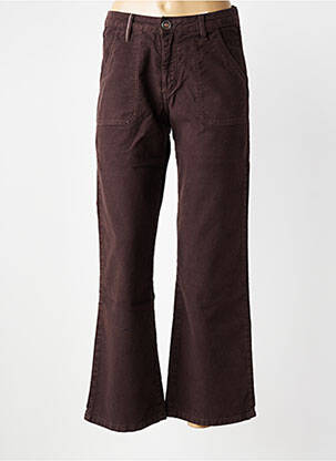 Pantalon droit stretch taille normale marron ISLOW femme