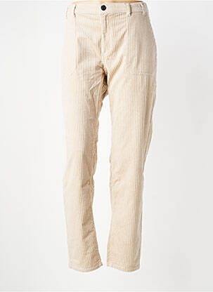Pantalon droit stretch taille normale beige MAT DE MISAINE femme