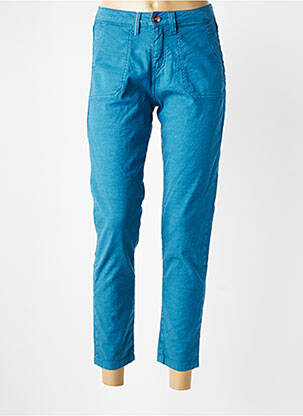 Pantalon 7/8 stretch taille normale bleu ISLOW femme
