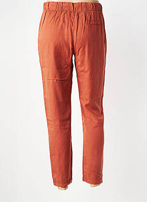 Pantalon droit tissage popeline taille normale orange LA FEE MARABOUTEE femme