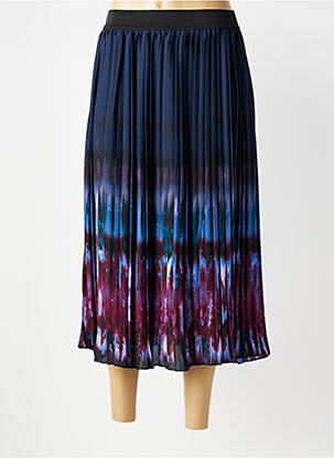 Jupe longue imprimé fantaisie bleu LA FEE MARABOUTEE femme