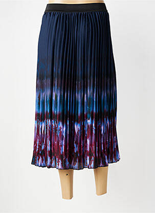 Jupe longue imprimé fantaisie bleu LA FEE MARABOUTEE femme
