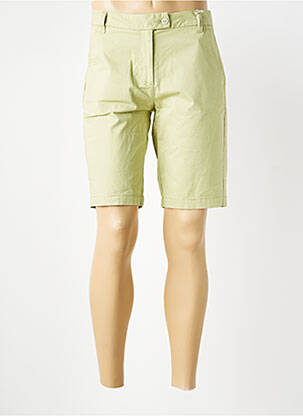 Bermuda tissage popeline taille normale vert MOUSQUETON femme