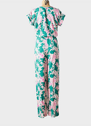 Combi-pantalon manches courtes manches courtes vert LA FEE MARABOUTEE femme