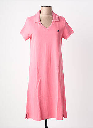 Robe mi-longue manches courtes manches courtes rose MOUSQUETON femme