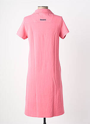 Robe mi-longue manches courtes manches courtes rose MOUSQUETON femme