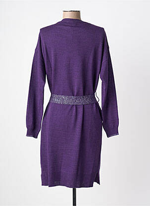 Robe pull stretch manches longues violet LA FEE MARABOUTEE femme