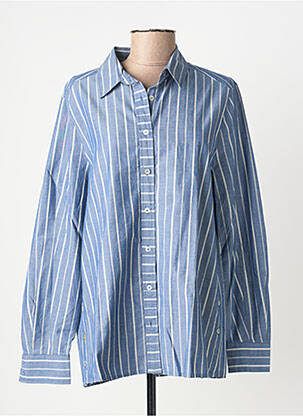 Chemisier coupe droite manches longues bleu MAT DE MISAINE femme
