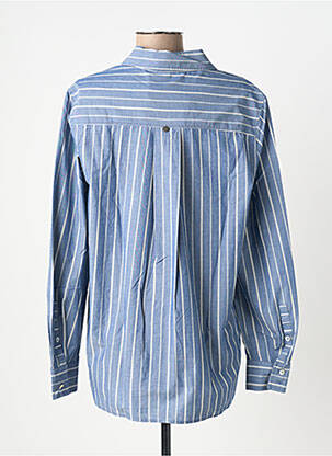 Chemisier coupe droite manches longues bleu MAT DE MISAINE femme