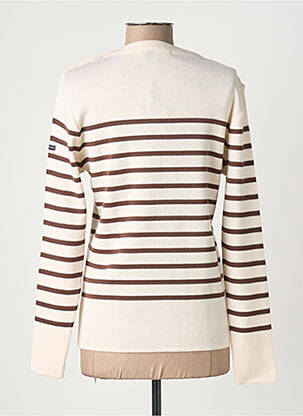 Pull coupe cintrée manches longues marron ARMOR LUX femme