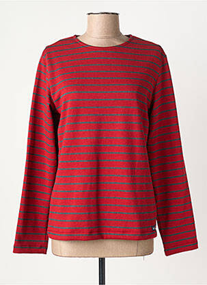 Pull coupe cintrée manches longues rouge LE GLAZIK femme
