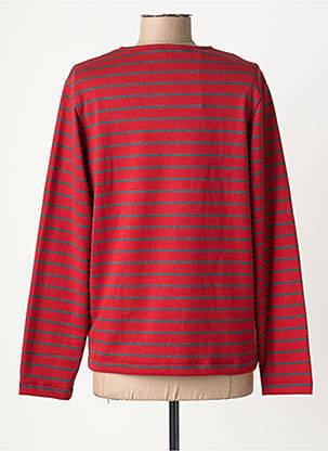 Pull coupe cintrée manches longues rouge LE GLAZIK femme