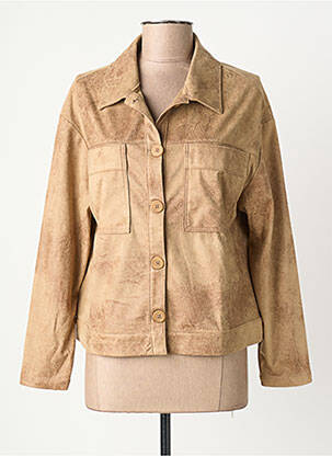 Veste casual tissage suedine beige SIGNE NATURE femme