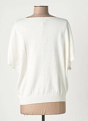 Pull col v manches 3/4 beige LA FEE MARABOUTEE femme