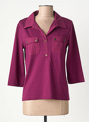 Polo manches 3/4 manches 3/4 violet SAINT JAMES femme