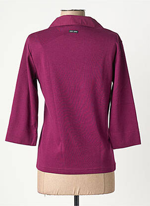 Polo manches 3/4 manches 3/4 violet SAINT JAMES femme