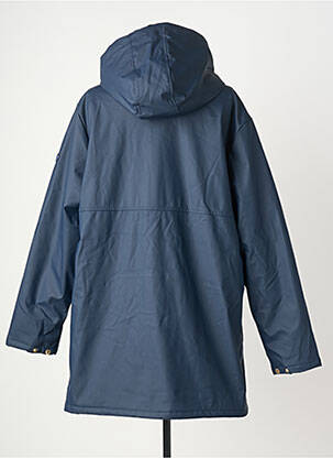 Imperméable capuche fourrée a capuche bleu ELLE EST OU LA MER femme