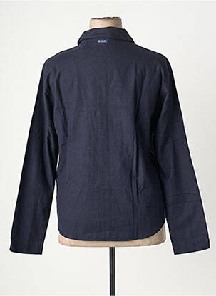 Chemisier coupe droite manches longues bleu LE GLAZIK femme