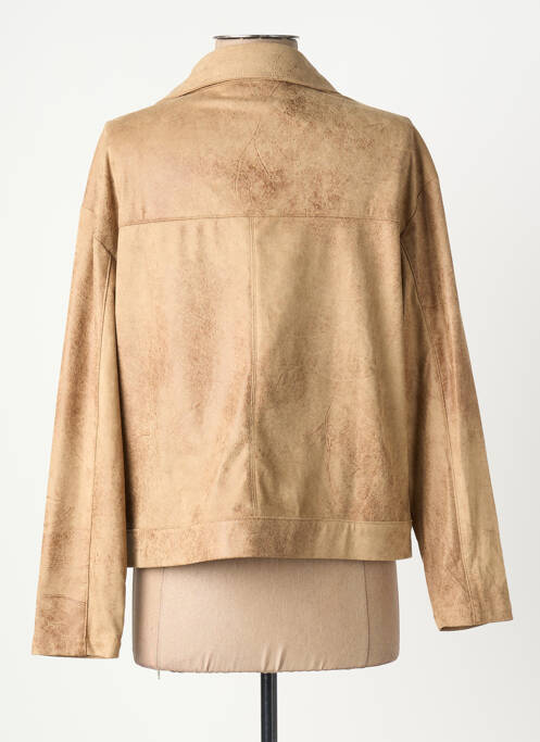 Veste casual tissage suedine beige SIGNE NATURE femme