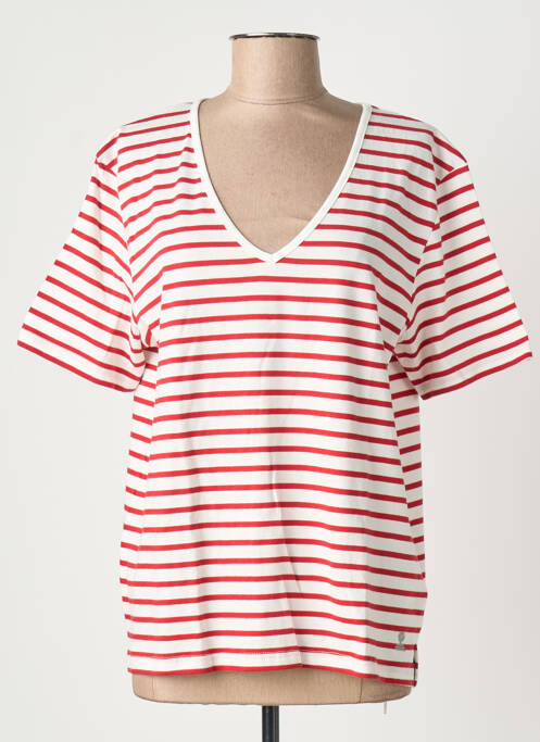 T-shirt coupe droite manches courtes rouge MOUSQUETON femme
