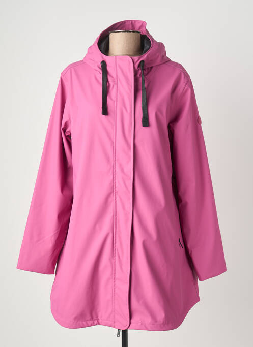 Imperméable finition intérieure doublure satiné a capuche rose TANTÄ femme