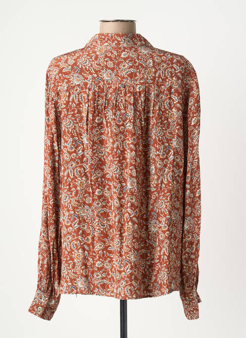 Chemisier imprimé fleurs manches longues marron MAT DE MISAINE femme