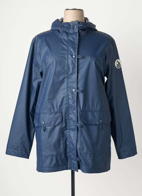 Imperméable manches longues a capuche bleu MOUSQUETON femme
