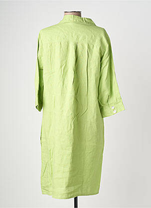 Robe mi-longue manches 3/4 manches 3/4 vert POMODORO femme