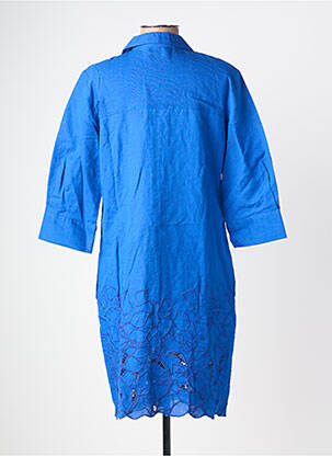 Robe mi-longue manches 3/4 manches 3/4 bleu POMODORO femme