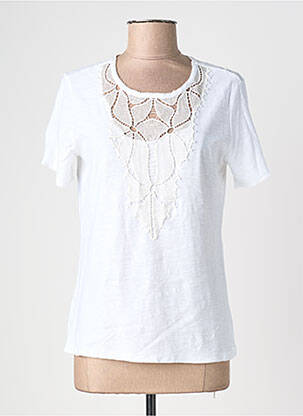 T-shirt stretch manches courtes blanc POMODORO femme