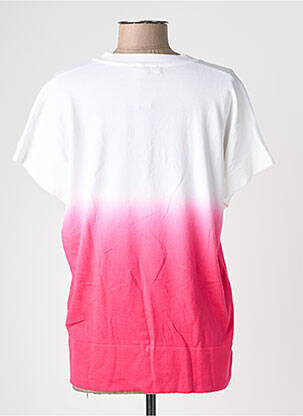 T-shirt col v manches courtes rose POMODORO femme