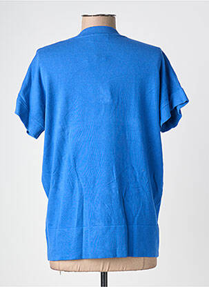 T-shirt col v manches courtes bleu POMODORO femme