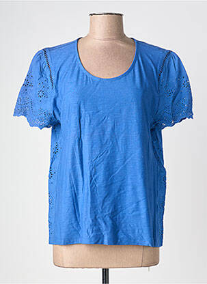 T-shirt stretch manches courtes bleu POMODORO femme