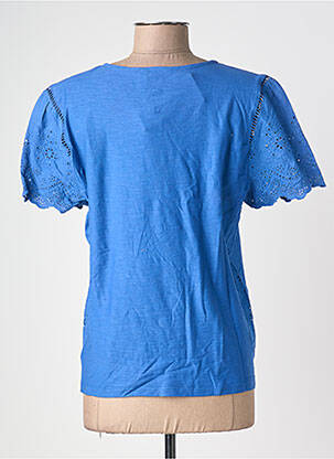 T-shirt stretch manches courtes bleu POMODORO femme