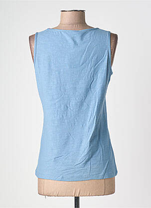Débardeur stretch sans manche bleu POMODORO femme