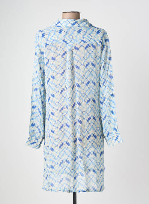 Tunique manches longues imprimé fantaisie bleu POMODORO femme