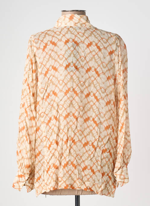 Blouse légère et transparente manches longues beige POMODORO femme