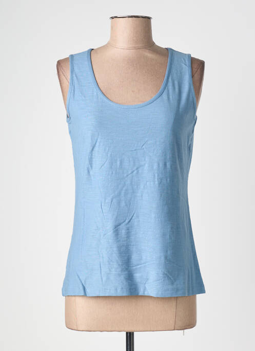Débardeur stretch sans manche bleu POMODORO femme