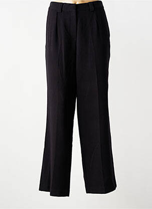 Pantalon droit taille à pinces taille haute noir CISO femme