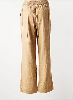 Pantalon droit tissage crêpe taille normale beige CISO femme