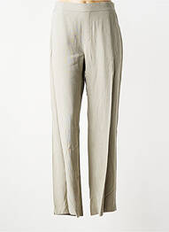 Pantalon droit tissage popeline taille normale vert CISO femme