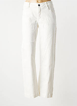 Jeans coupe droite stretch taille normale beige CISO femme