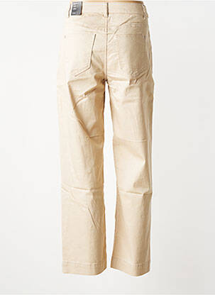 Pantalon droit tissage popeline taille normale beige CISO femme